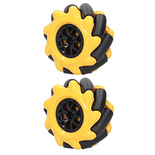 Fafeicy 1 pair Mecanum Wheel mit 60 mm Durchmesser, omnidirektionales Smart Robot Autoteile Zubehör, DIY Spielzeugkomponenten, Für TT-Kupplung (1 pair) von Fafeicy