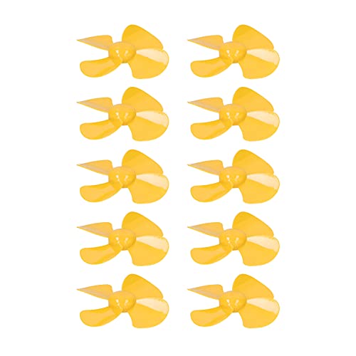 Fafeicy 100 Mm 4 Blades Propeller Kunststoff Set für -Spielzeugmodell Rotierendes Zubehör mit 2 Mm Loch XR -1550 für Fernbedienungsboote (Yellow) von Fafeicy