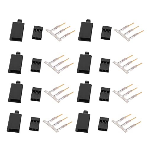 Fafeicy 100Set 3 Pin RC Servo -Stecker -Kit, JST -Steckanschluss -Header 11.041 mit Haken, für Elektronische Modellflugzeuginstrumente von Fafeicy