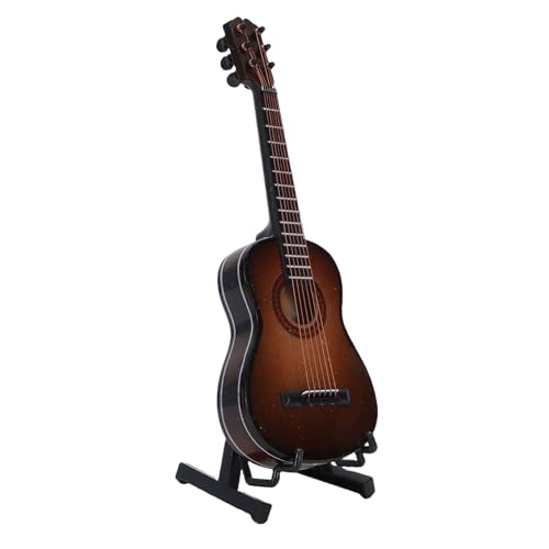Fafeicy 15 cm Miniaturgitarrenmodell Maple Wood Klassische Gitarrenreplik mit Stand Musical Instrument Ornament für Home Office Musik von Fafeicy