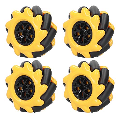 Fafeicy 2 pair 60 mm omnidirektionales Mecanum Wheel, Smart Robot Autoteile Zubehör, DIY Spielzeugkomponenten mit Mehrere Sportmodi, mit Bausteinen und für TT-Motoren kompatibel (2 pair) von Fafeicy