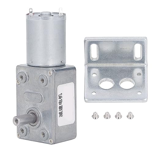 Fafeicy 24 V CC -Getriebemotor mit Maschinenbackbasis, Reversible CC -Reduzierung der Eindeutigen Achse für Notizen und Automatische Spannungsregulatoren (6RPM) von Fafeicy
