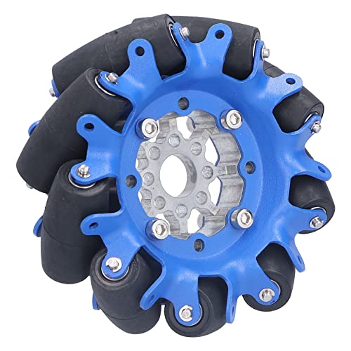 Fafeicy 4in Omnidirektionales Rad, 9 Angetriebene Walzen, SPCC -Stahl, TPU -Gummi, Aluminium, Doppellager, Robotikfeld, Große Lasten, Kleiner Mechanismus -Raum, 45 °, Kleine Fafeicy 4in Omnidirektionales Rad, 9 Angetriebene Walzen, SPCC -Stahl, TPU -Gummi, Aluminium, Doppellager, Robotikfeld, Große Lasten, Kleiner Mechanismus -Raum, 45 °, Kleine von Fafeicy
