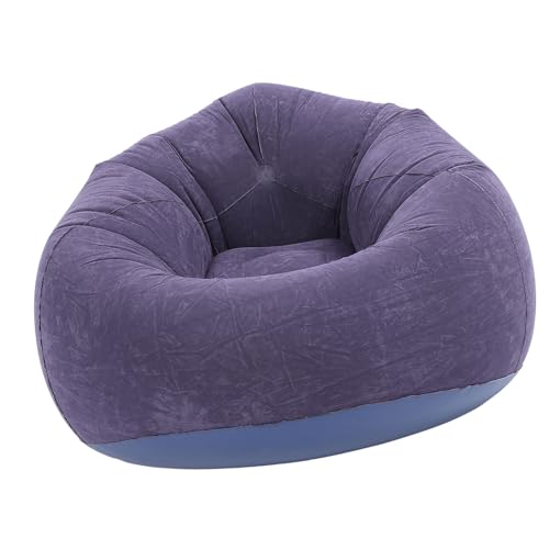 Fafeicy Aufblasbarer Lounge -Stuhl Weiche Verblassen Tragbares Blow -Sofa für Wohnzimmer Schlafzimmer Büro, PVC Material (Dunkelblau) von Fafeicy