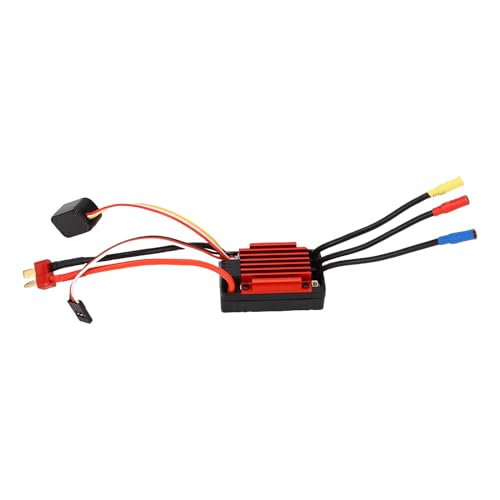 Fafeicy Bürstenloser Elektronischer Geschwindigkeitsregler, Regensicherer ESC für 1/10 LKW -Quads, mit Externem Programmieranschluss von Fafeicy