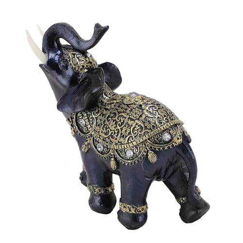 Fafeicy Elefant Figur Harz Lucky Wealth Statue Home Decorative Blau für Hausbüro Hotel (L) von Fafeicy