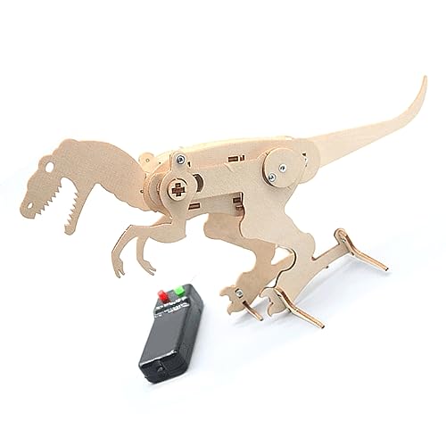Fafeicy Exquisites 3D-Holzdinosaurier-Puzzle für Im Alter von 8 Bis 12 Jahren, Sicheres Zusammengesetztes Holzmaterial Handgefertigtes Spielzeug mit Fernbedienung von Fafeicy