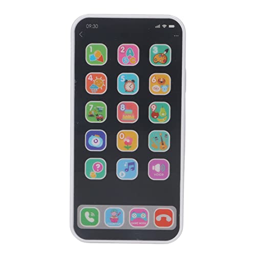 Fafeicy Kids Simulation Handy Spielzeugmusik -Lichtfunktion für Bildungsgeschenke über 3 Jahre Alt (Englisches Weiß) von Fafeicy