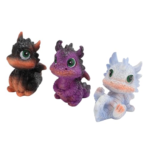 Fafeicy Mini Dragon Figur Wunderlich Entzückender Baby Dragon Model Figur für Home Office Desk Dekoration Harz Fantasy Kreatur von Fafeicy
