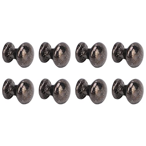 Fafeicy Miniaturrunde Kopfzuggriff Metall Einfacher Stilpuppenhaus -Türgriff Knöpfe 8pcs für Schränke Schubladenstarken Bücherregale (Black) von Fafeicy
