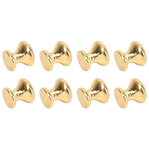 Fafeicy Miniaturrunde Kopfzuggriff Metall Einfacher Stilpuppenhaus -Türgriff Knöpfe 8pcs für Schränke Schubladenstarken Bücherregale (Gold) von Fafeicy