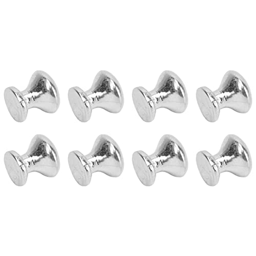 Fafeicy Miniaturrunde Kopfzuggriff Metall Einfacher Stilpuppenhaus -Türgriff Knöpfe 8pcs für Schränke Schubladenstarken Bücherregale (Silver) von Fafeicy