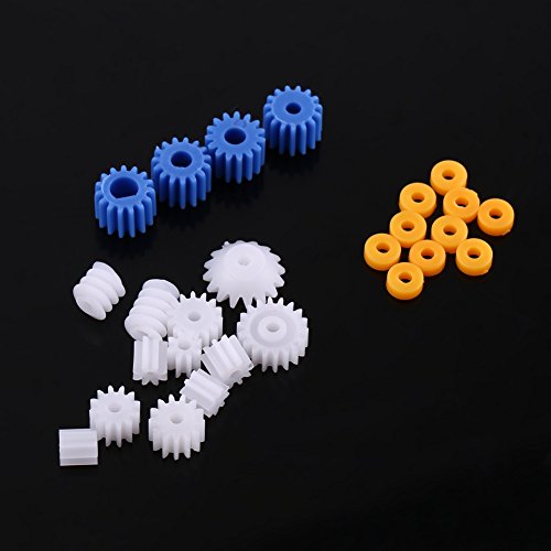 Fafeicy Plastik Motor Zahnräder, 26-teiliges Kunststoff Spindel Schneckengetriebehülsen Kit 2 mm/2,3 mm/3 mm/3,17 mm/4 mm für alle Arten von Heimwerkerautos, Robotern, Modellbauzubehör Fafeicy Plastik Motor Zahnräder, 26-teiliges Kunststoff Spindel Schneckengetriebehülsen Kit 2 mm/2,3 mm/3 mm/3,17 mm/4 mm für alle Arten von Heimwerkerautos, Robotern, Modellbauzubehör von Fafeicy
