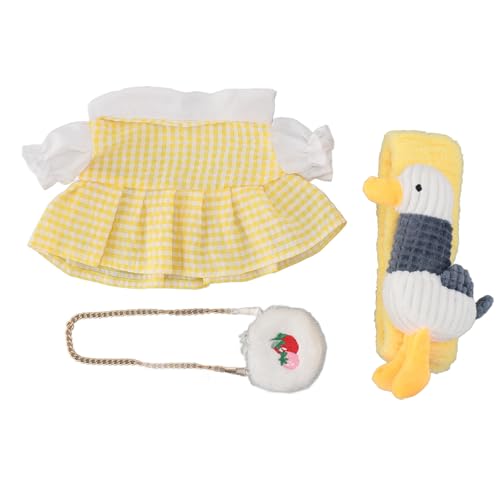 Fafeicy Plüsch-Puppen-Kleidung Entzückendes Enten-Outfit aus Wasch Bares Baumwoll Kleid Zubehör für 30cm Stofftiere Stofftier Kostüm (Kleid) von Fafeicy