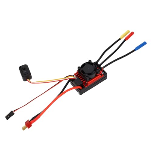 Fafeicy RC Car Electronic Speed Controller 60A Bürstenlos mit Kühlventilator für 1/10 LKW Fafeicy RC Car Electronic Speed Controller 60A Bürstenlos mit Kühlventilator für 1/10 LKW von Fafeicy
