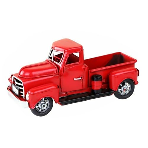 Fafeicy Red Metal Truck, Klassischer Stil, Dekorativer Tischlastwagen für Heimbüro, Robuste und Langlebige Weihnachtskinder (Rot) von Fafeicy