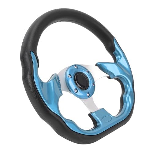 Fafeicy Rennlenkrad, PU Stylish Auto Erscheinung auf Dem Fahrzeug (Blue) von Fafeicy