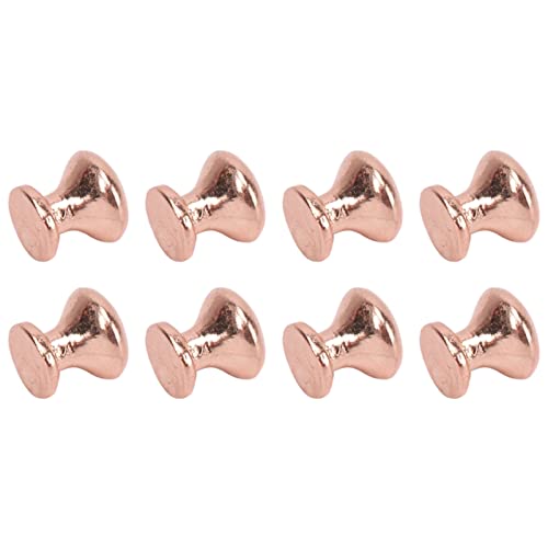 Fafeicy Runde Kopfzuggriff Metall Einfache Stilknöpfe 1:12 Puppenhaus -Türgriff 8pcs (Rotes Kupfer) von Fafeicy