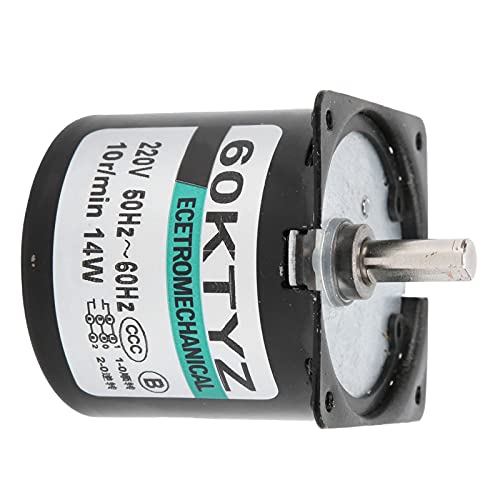 Fafeicy Synchroner Mini -Motor Kompakt mit Hoher Torsion für -Generator: Ruhige und Lange Metallausrüstung für Zirkulierende Ventilatoren und Luftreiniger (10 U/min AC220V) von Fafeicy