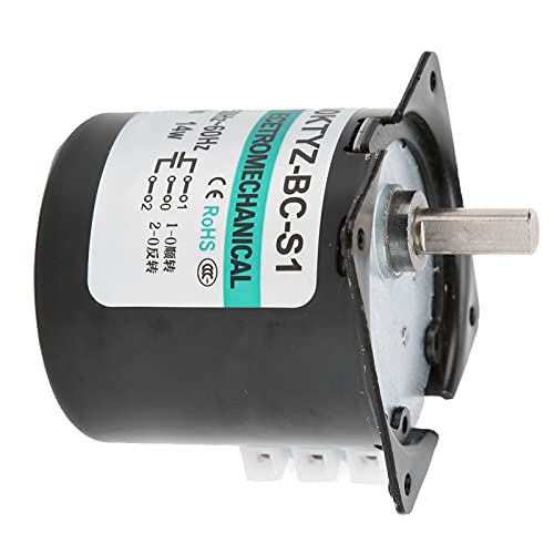 Fafeicy Synchroner Mini -Motor Kompakt mit Hoher Torsion für -Generator: Ruhige und Lange Metallausrüstung für Zirkulierende Ventilatoren und Luftreiniger (15 U/min AC220V) von Fafeicy