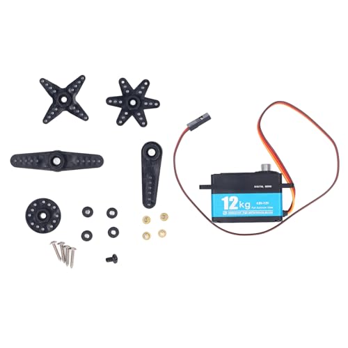 Fafeicy Vollmetall -Servo -Motor 12 Kg Digitales Servo für Roboterarm -Drone -Anwendungen Präzisionskontrolle Mehrfachanwendung 4.8 Bis 7,2 V von Fafeicy