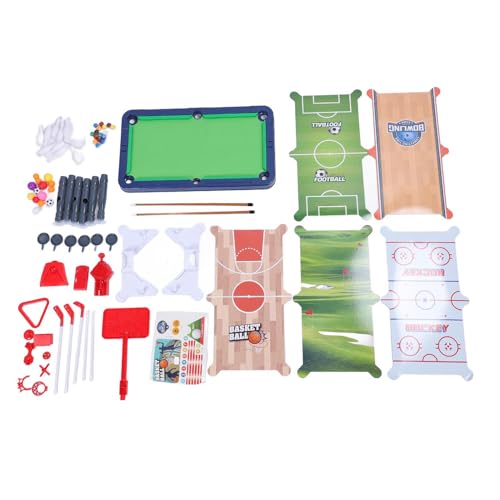 6 in 1 Tischspiel Multi -Game -Tisch -Kombination Set mit Pool, Lufthockey, Foosball und Mehr für den Heimspielraum Rec Room von Fafeims
