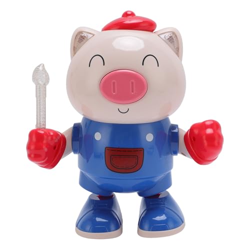 Electric Walking Pig -Spielzeug, Tanzspielzeug mit Lichtern Interaktives Musikalisches Schwein mit Lernfunktionen für (Blue) von Fafeims
