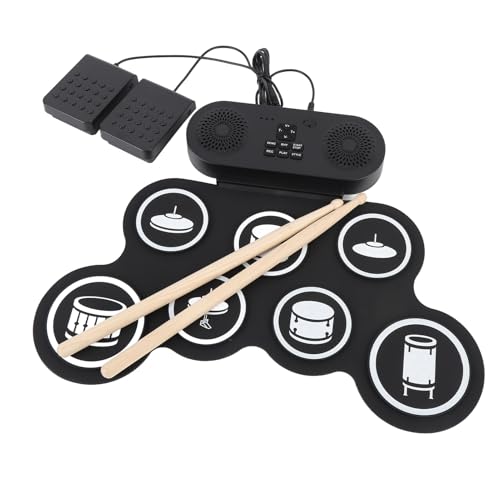 Elektronische -Übungskissen mit Dual -Lautsprechern, 1200 MAh Wiederaufladbar, Roll -Up - -Übungskissen für Anfänger von Fafeims