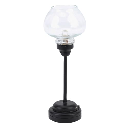 Fafeims 1/12 Dollhouse Deckenleuchte Miniatur -LED -Kronleuchter mit Einschalter für Dollhouse Kitchen Wohnzimmer Bar Dekor Dekor (Black) von Fafeims