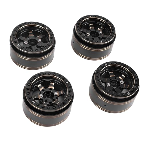 Fafeims 1,9 Zoll RC RC -Rollen Breadlock - Schwarze Elektrophorese 4PCs Zusammen Zur Modifikation des Autos von 1/10 Modell für Wettbewerbssimulationen von Fafeims