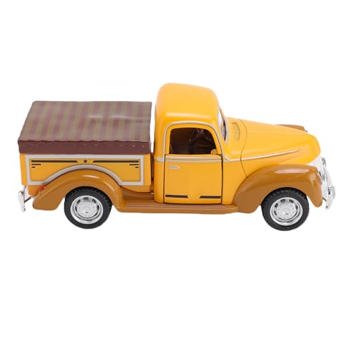 Fafeims 1:32 Leichtmetall -Pickup -LKW -Modell, Abnehmbarer Sammlerklassiker für Home Regal Display Kids Collector (Yellow) von Fafeims