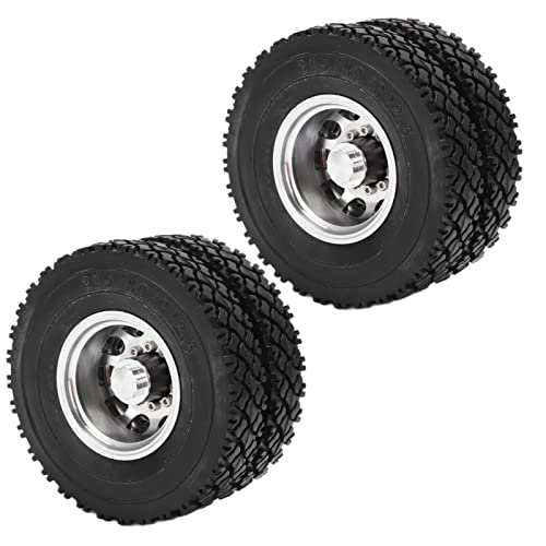 Fafeims 2pcs Rc Rheadet mit Einer Guten Herstellung für - Starke Polsterung und Hohe Verschleißfestigkeit für 1/14 Traktorenbesitzer (Black) von Fafeims
