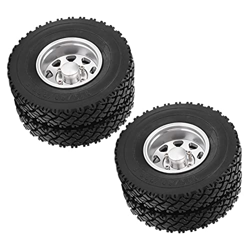 Fafeims 2pcs Rc Rheadet mit Einer Guten Herstellung für - Starke Polsterung und Hohe Verschleißfestigkeit für 1/14 Traktorenbesitzer (Silver) von Fafeims