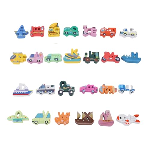 Fafeims 3D ABC -PEG -Rätsel, Verkehr Alphabet Puzzle Matching -Spiel für Kleinkinder -Bildungsinstrumente von Fafeims