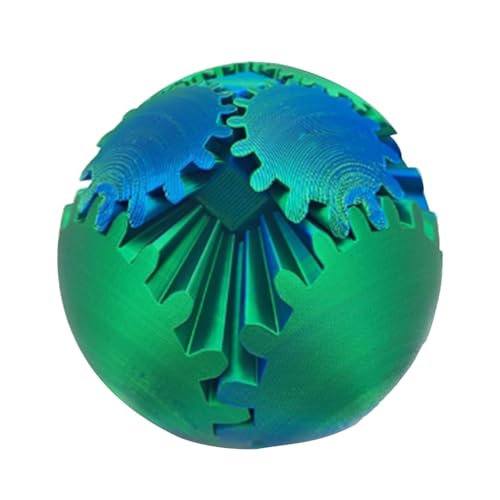 Fafeims 3D -Gedruckter Ausrüstungsball, Glattes Rotierendes Zappelspielzeug mit Ineinandergreifenden Zahnrädern, Spannungsbeschaffungsschreibtisch Spielzeug für Erwachsene und Büroreisen (Blau Grün) von Fafeims