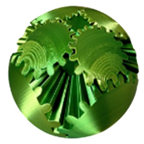 Fafeims 3D -Gedruckter Ausrüstungsball, Glattes Rotierendes Zappelspielzeug mit Ineinandergreifenden Zahnrädern, Spannungsbeschaffungsschreibtisch Spielzeug für Erwachsene und Büroreisen (Green) von Fafeims