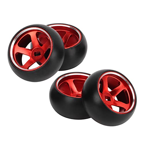 Fafeims 4PCS -Autorreifen und Ausgezeichnete Felgen Starke Derivatreifen Wie Wltoys K989 K969 P939 284131 (Rot) von Fafeims