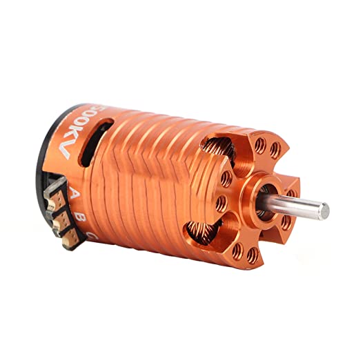 Fafeims 9500KV 2 Poles Bürstenloser Motor, Hohe Effizienzkupferwicklungen, Hohe Drehzahl -ABEC -Lager für 1/24 1/28 RC Modellauto mit Premium CNC Aluminium Kühlkörper, Universal Fit Monting System von Fafeims