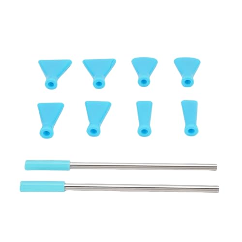 Fafeims Acrylgießlackiervorräte, Flüssigkeits -Kunstwerkzeugset, Nahtloser Betrieb, Vielseitig für Projekte, 8 Düsen und 2 Strohhalme mit Weichen Silikonspitzen, die aus Stabilen Materialien (Blue) von Fafeims
