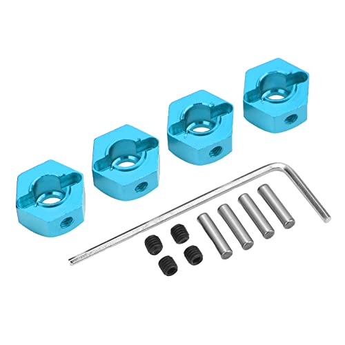 Fafeims Aluminium -Aluminium -Legierungsadapter von 12 Mm für das RC Auto, Set 4 für 1/10 Arrma Senton, Amateure Granit (Blue) von Fafeims
