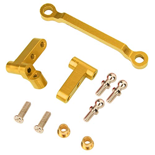 Fafeims Aluminium Aluminiumlegierung RC-Lenkung für 1/18 A949 A959-B A969 A979 K929, Leuchtende Farben, Einfache Installation, Ideal für RC-Auto-Modifikatoren (Gold) von Fafeims