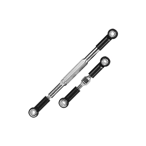 Fafeims Aluminiumlegierung Lenkung Pull Rod Set Hochleistungs -RC -Lkkern Ersatzteile Einfach für WPL RC Military Truck für WPL LKWs zu Installieren (Black) von Fafeims