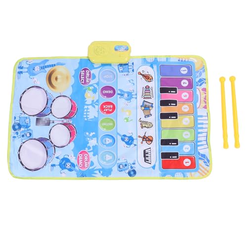 Fafeims Baby Klavier und Matte, Plastik 13 Keys Musical Toy mit 5 Instrumentenklängen für Kleinkinder und Eltern-Kind-Spiel (Blue) von Fafeims