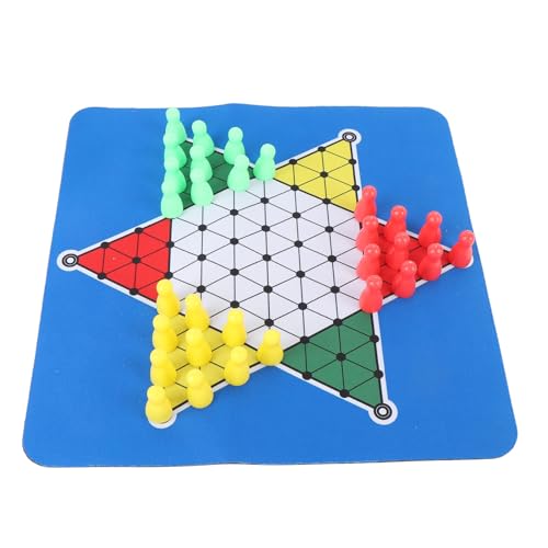 Fafeims Chinesische Checkers Board Matte, 24 cm Gummi -Faltbar -Spielmatte mit 30 Teilen für das Heimreisebüro Multifunktional Als Pad (9,45 Zoll) von Fafeims