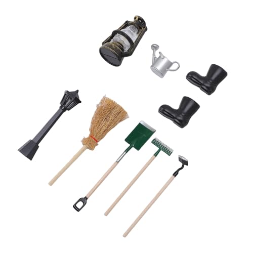 Fafeims Dollhouse Garden Farm Werkzeuge, Miniaturfarm Set mit Shovel Rake Hoe, 1:12 Skala Plastik- und Buchenholzmodellzubehör für BJD Dollhouse Display Fafeims Dollhouse Garden Farm Werkzeuge, Miniaturfarm Set mit Shovel Rake Hoe, 1:12 Skala Plastik- und Buchenholzmodellzubehör für BJD Dollhouse Display von Fafeims