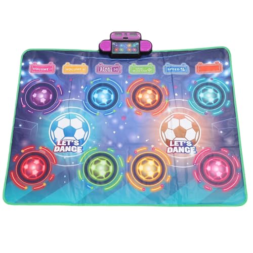 Fafeims Doppelspieler-Tanzmatte, Interaktives Elektronisches Tanzpad mit Musik und Herausfordernden Levels, 2-Spieler-Tanzspielmatte für Kinder, 105,5 X 80 cm (41,5 X 31,5 Zoll) für von Fafeims