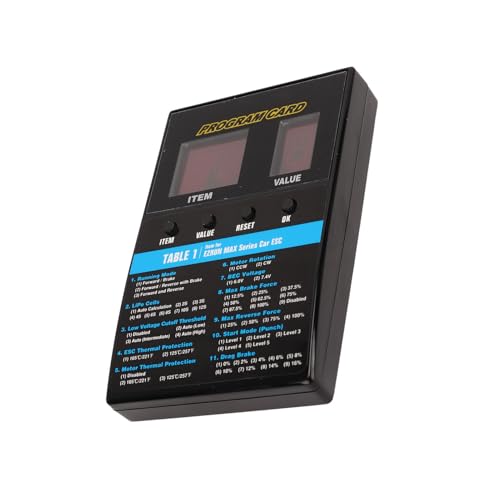 Fafeims ESC -Programmierkarte ohne LED -Bürste Schnell und Einfaches Programm für RC Autoboot V2 Xerun Besitzer Schwarz Plastik 76g von Fafeims
