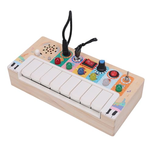 Fafeims Electronic Board Toy, Hölzerne Klavier -Lernmaschine für Kleinkinder - Multifunktionales Frühschulspielzeug mit Schaltkreis Exploration von Fafeims