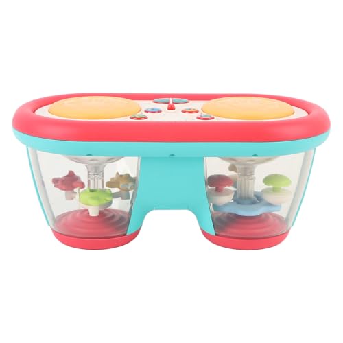 Fafeims Handklatmotorspielzeug, ABS-Baby-Musikspielzeug, Multifunktionaler Percussion- für Kleinkinder Frühes Lernen, 3-in-1-Karussell-Elektronikklavier (rot und Grün) von Fafeims