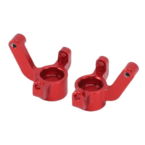Fafeims Hochfestige Teile des Vorderen Autos mit Hoher Kontrolle der Vorderen Lenkschüsse für EIN 1/24 RC -Auto, Ideal Zur Verbesserung des Realismus, Aluminiummaterial (Rot) von Fafeims